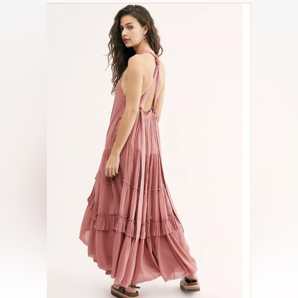 Free People Endless Summer The Forever Maxi Dress in Rose size M - Picture 2 of 6